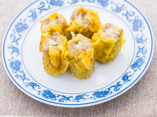 Tim sum, Steamed prawn dumplings.