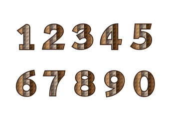 Numbers set. illustration