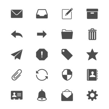Email flat icons