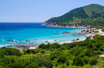 Naklejka na ściany i meble South coast of Sardinia Island, Italy
