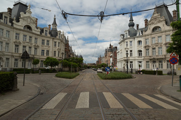 Fototapeta na wymiar Antwerpia Ulica sceny Zurenborg