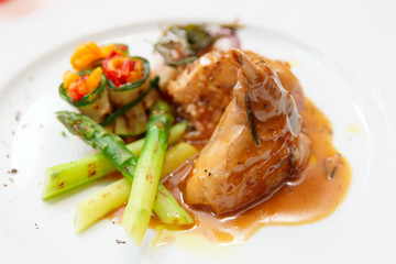 Rabbit stew with vegetables