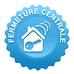 fermeture centrale sur bouton web denté bleu