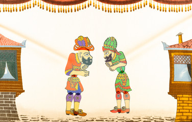Traditional Ramadan Puppet show Turkish Hacivat karagoz