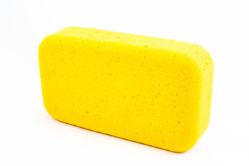 Yellow sponge isolated