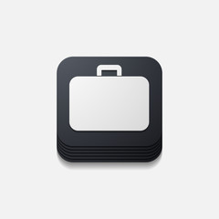 square button: portfolio