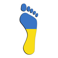 Fototapeta na wymiar Ukraine footprint