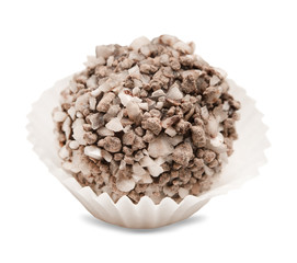 truffle candy isolated on white background