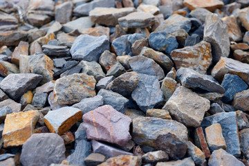 Slate soil of riesling vineyards in Moselle river valley