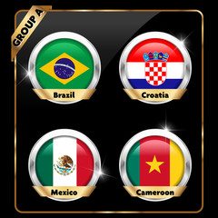Brazil soccer championship 2014 group A - vector eps10