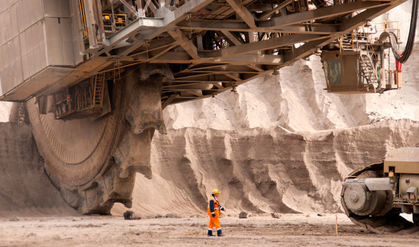 One of the world's largest excavators digging lignite