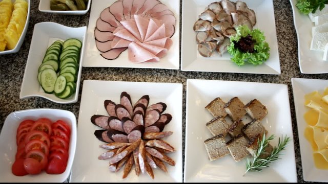  Delicious Fresh Buffet Table in a Hotel