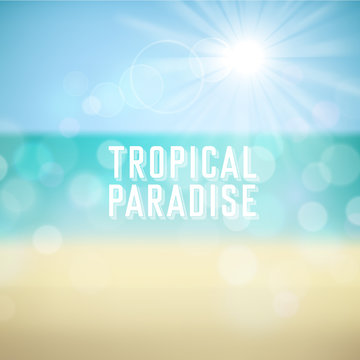 Summer holiday tropical beach background