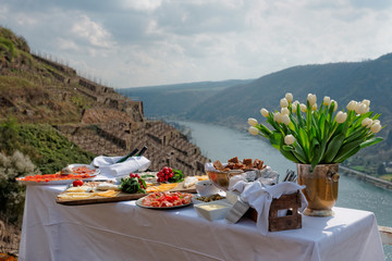 Lunch at vineyard