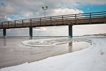 Die Ostseeküste in Wustrow (Fischland-Darß) im Winter.