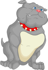 cute english bulldog cartoon