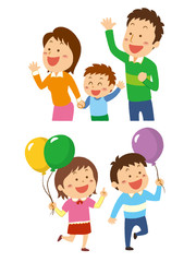 家族団欒_イラスト