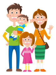 家族団欒_イラスト