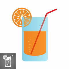 Fresh orange juice icon