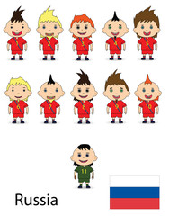 Russia football team. Raster