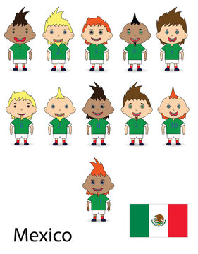 Mexico's national team in football. Raster
