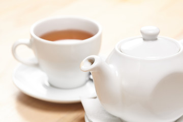 teapot with tea