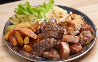 meat with cabbage and potatoes