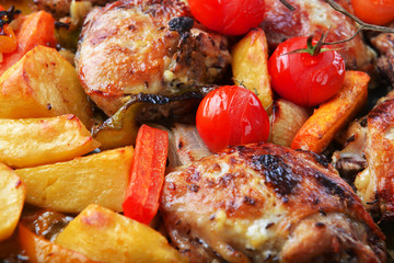 vegetables and chicken