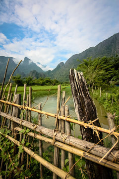 Wooden Fence, Vang Vieng