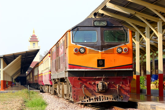 Ge locomotive, photo at chiangmai train station