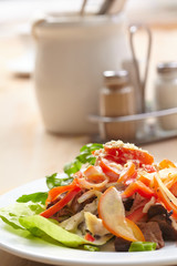 salad with meat