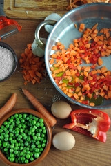 hand cutting  vegetables for cooking