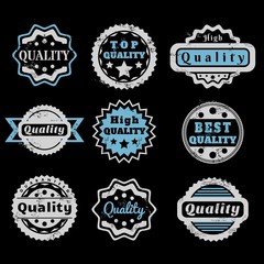 Quality mark - vector rubber stamps