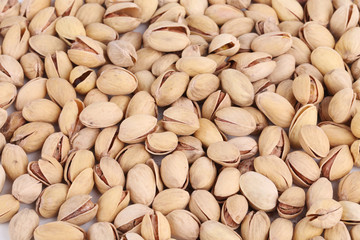 Close up of fresh pistachios.