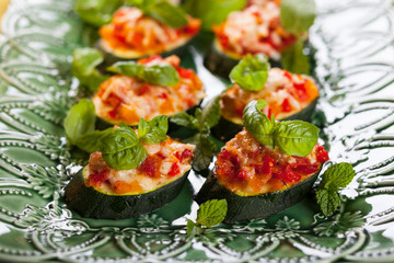 Zucchini, Pepper and Tomato gratin