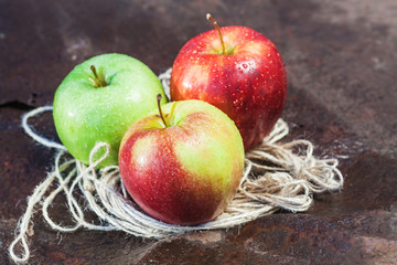 Three Ripe Apple