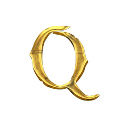 High quality old shining Letter Q.