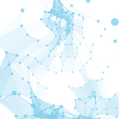 Blue Molecule And Communication Background