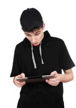 Teenager with Tablet Computer