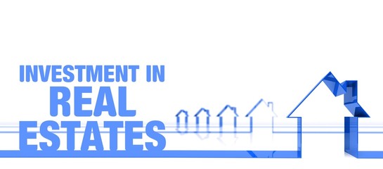 Investment in real estate 3d conceptual illustration