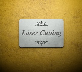 Engraving laser cutting, metal plate texture