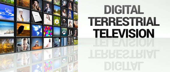 Naklejka na ściany i meble Digital terrestrial television LCD TV panels