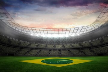 Composite image of digitally generated brazilian national flag