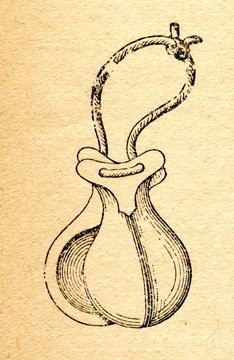 vintage castanets drawing on aged paper clip art preview