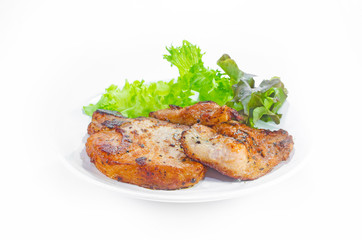 Pork steak with black pepper