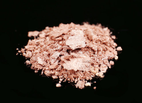 Crushed Eyeshadow Isolated On Black