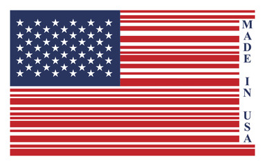 USA barcode flag, vector