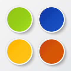 Set of blank stickers