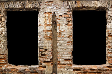 Black zones in brick wall