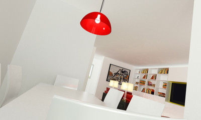 Appartamento, Rendering 3d progetto, interni